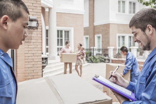 House movers assisting a Greenwich home relocation