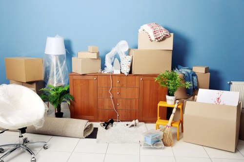 Household furniture being loaded for transport