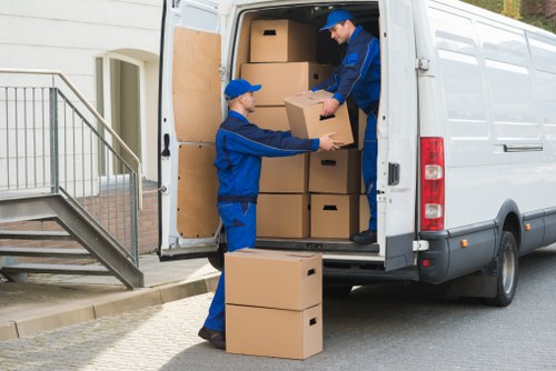 Professional moving van for Greenwich property moves and loading support