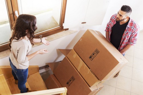 Removalists navigating access challenges at a Greenwich property