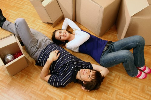 Packed household items ready for a professional removals service in Greenwich