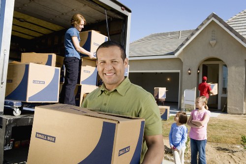 Packed household items ready for transport in Greenwich